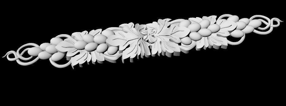 Central decor ornament for furniture 3D model_3