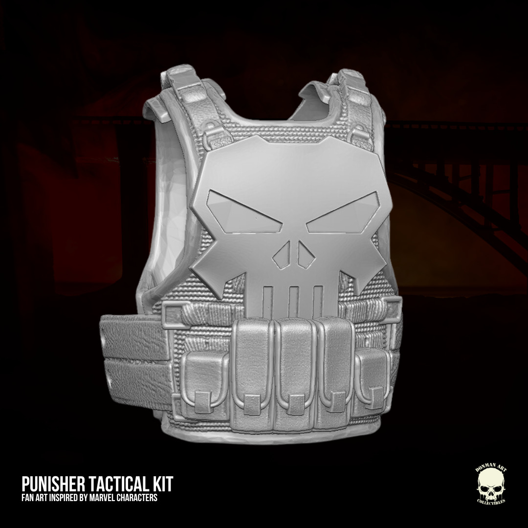 Punisher Tactical Kit Fan Art 3D printables for action figures 3D print model_21
