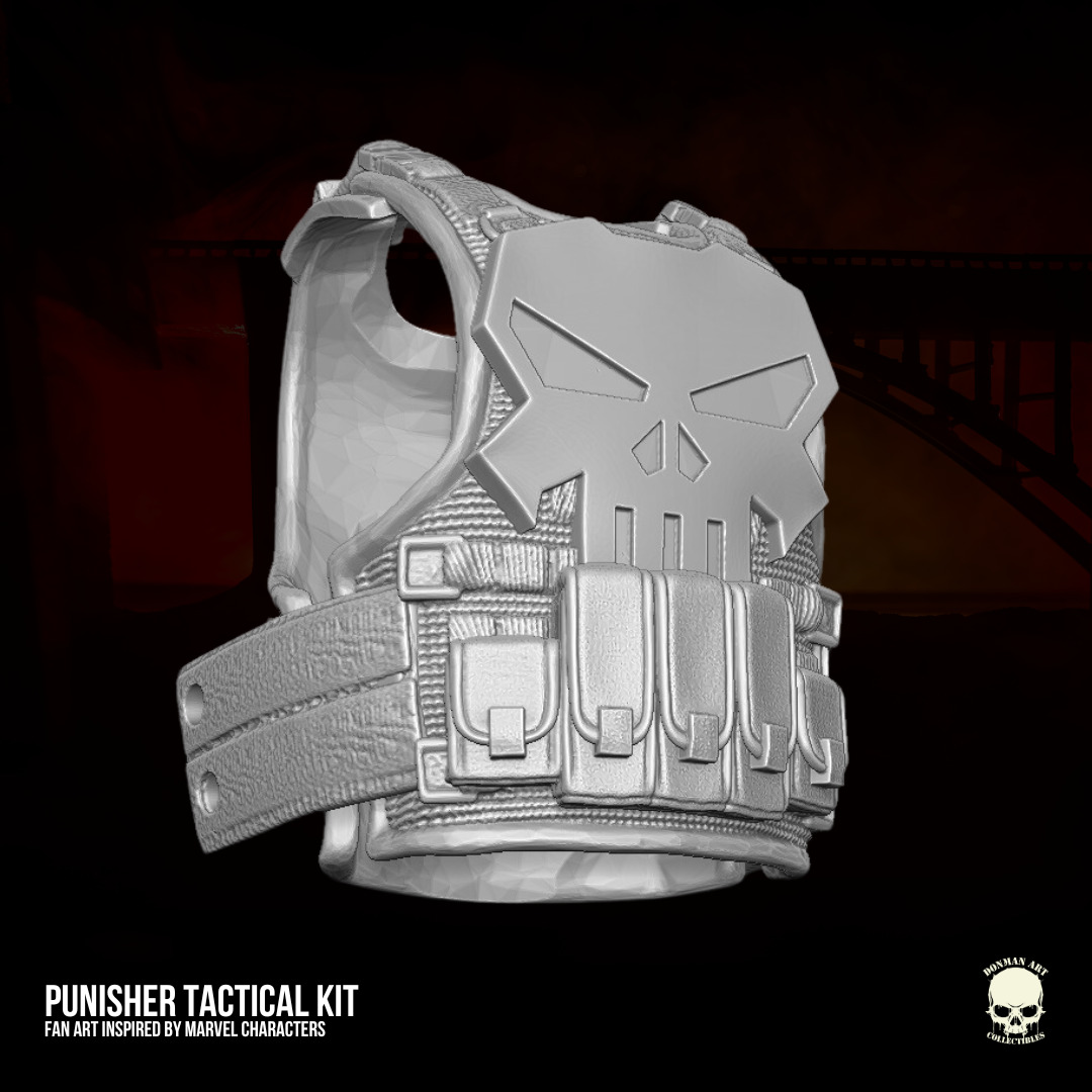 Punisher Tactical Kit Fan Art 3D printables for action figures 3D print model_18