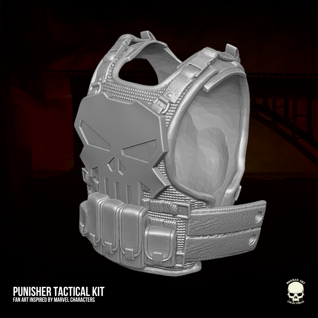 Punisher Tactical Kit Fan Art 3D printables for action figures 3D print model_29