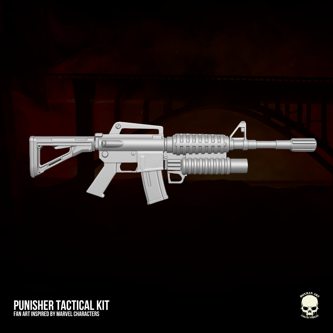 Punisher Tactical Kit Fan Art 3D printables for action figures 3D print model_5