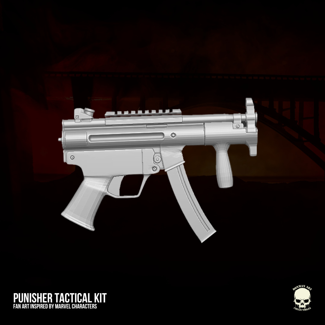 Punisher Tactical Kit Fan Art 3D printables for action figures 3D print model_4