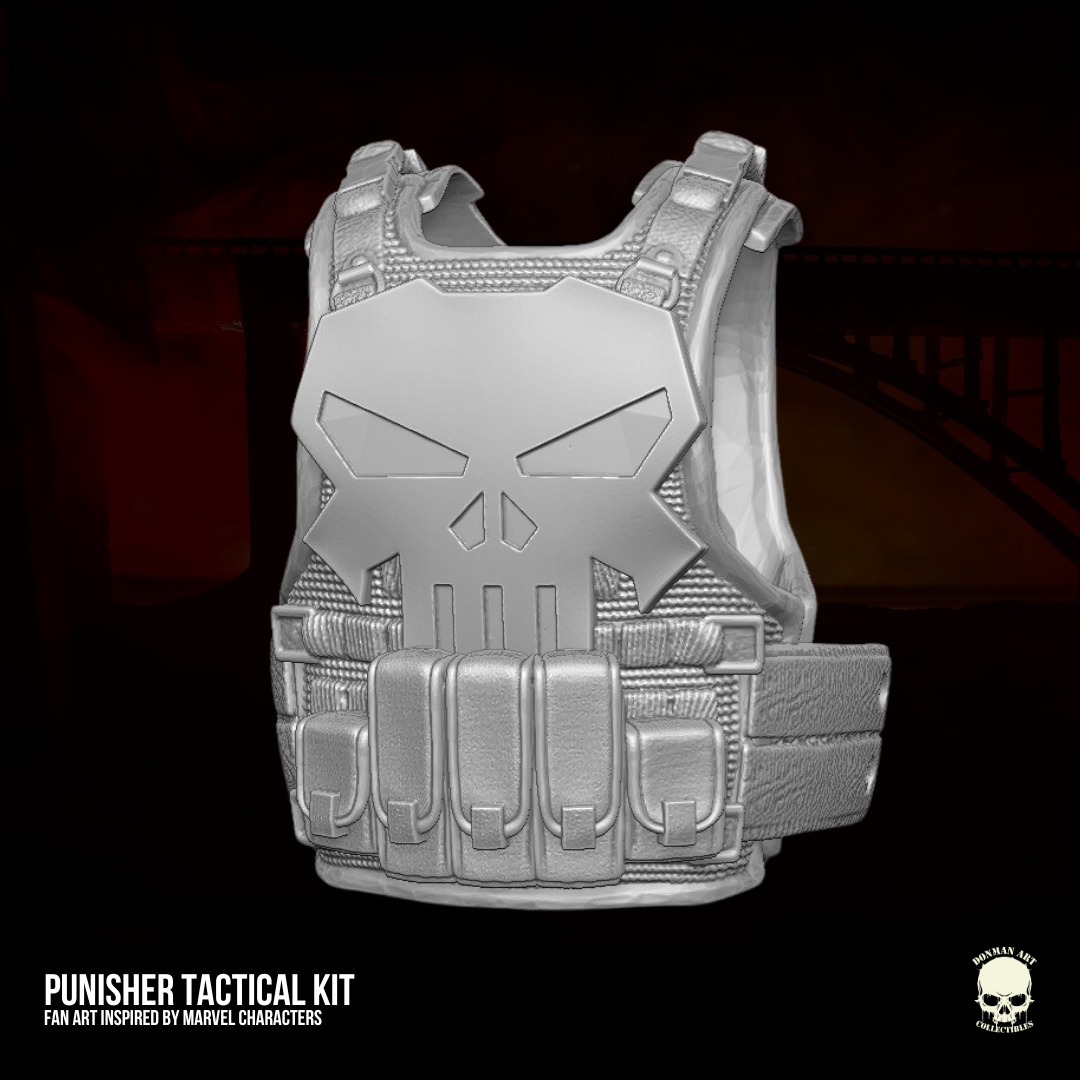 Punisher Tactical Kit Fan Art 3D printables for action figures 3D print model_11