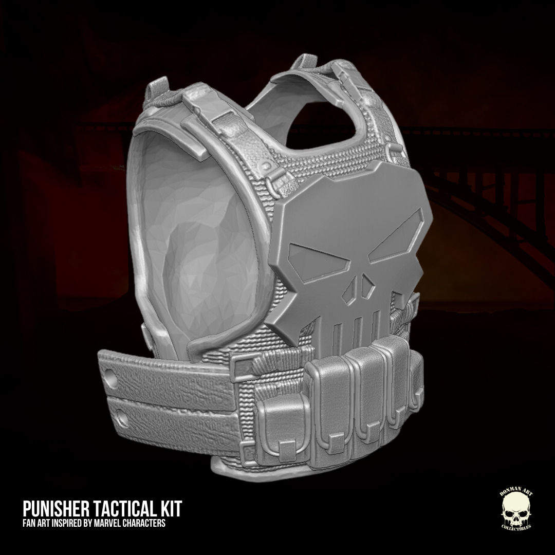 Punisher Tactical Kit Fan Art 3D printables for action figures 3D print model_15
