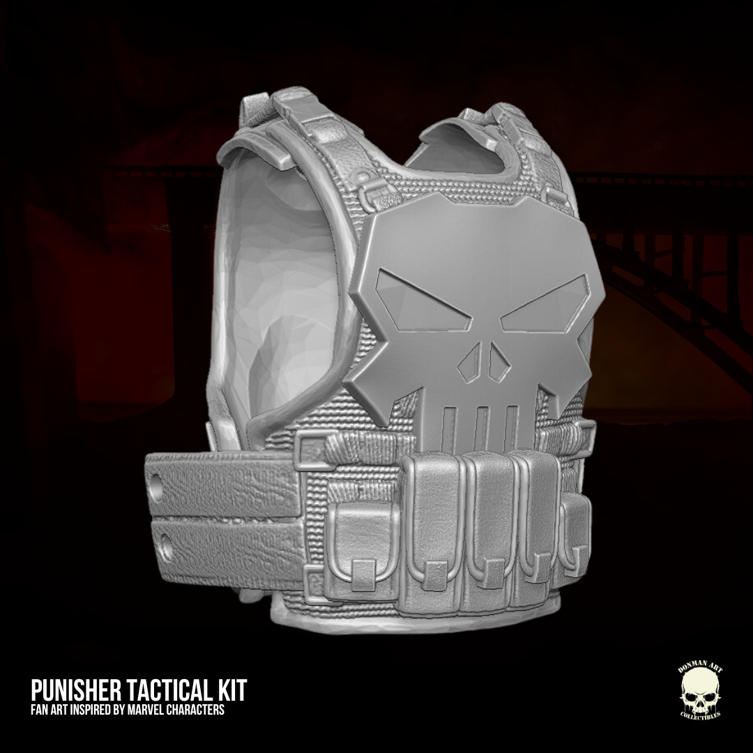 Punisher Tactical Kit Fan Art 3D printables for action figures 3D print model_24