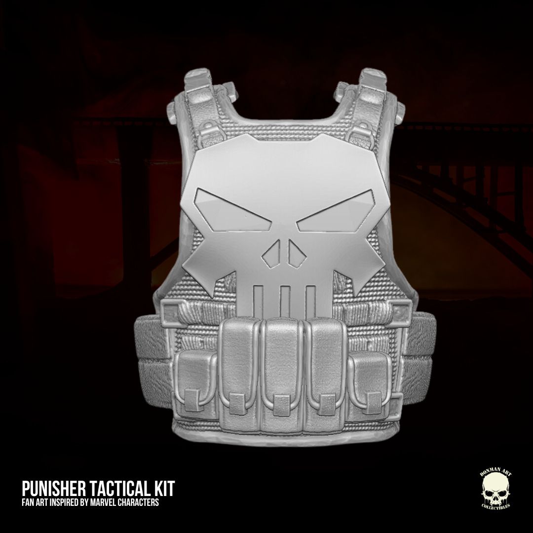 Punisher Tactical Kit Fan Art 3D printables for action figures 3D print model_31