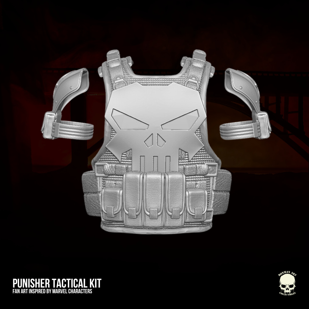 Punisher Tactical Kit Fan Art 3D printables for action figures 3D print model_1