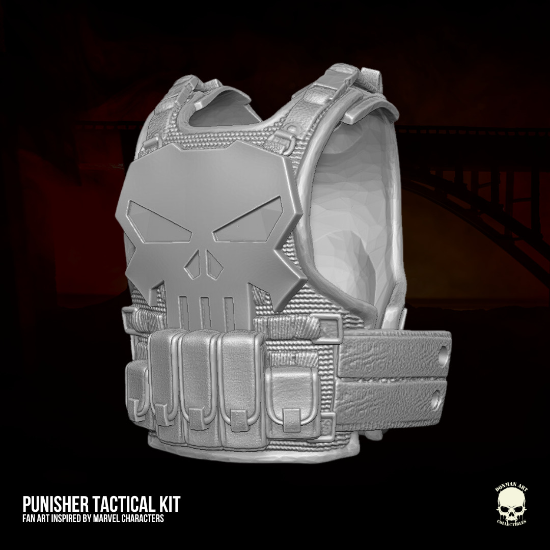 Punisher Tactical Kit Fan Art 3D printables for action figures 3D print model_28