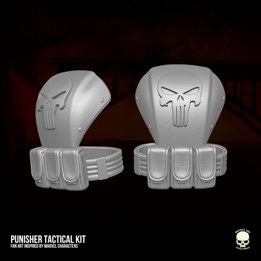 Punisher Tactical Kit Fan Art 3D printables for action figures 3D print model_12