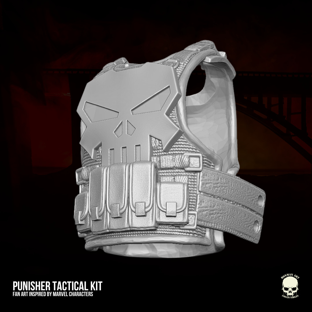Punisher Tactical Kit Fan Art 3D printables for action figures 3D print model_30