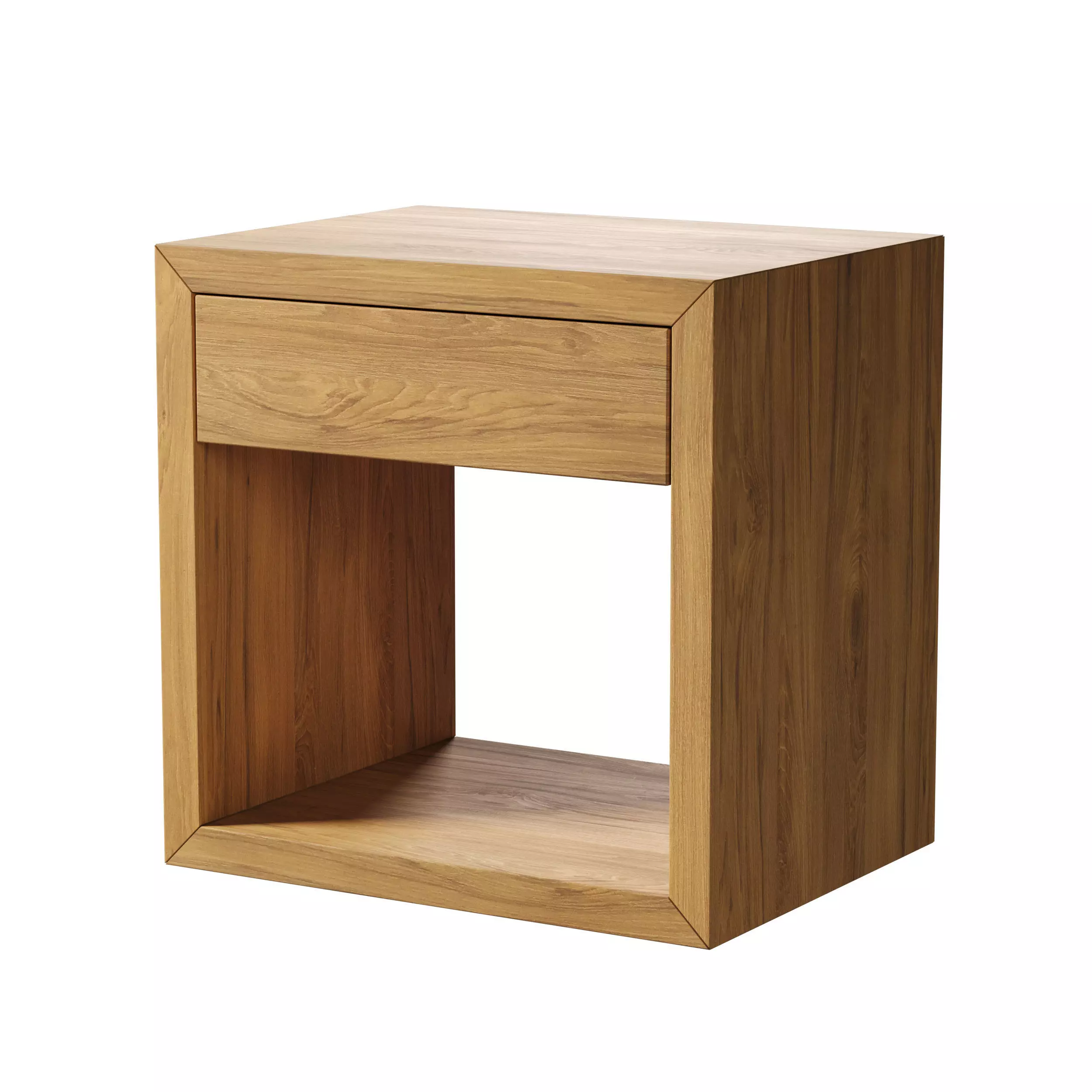 Traskwood 1  Floating Solid Oak Nightstand By Ivy Bronx 3D model_0
