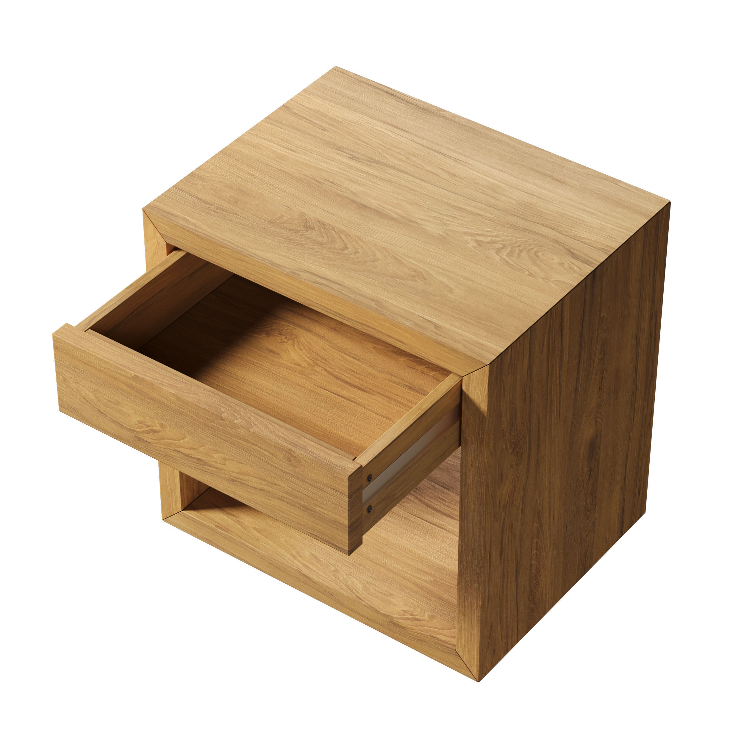 Traskwood 1  Floating Solid Oak Nightstand By Ivy Bronx 3D model_3