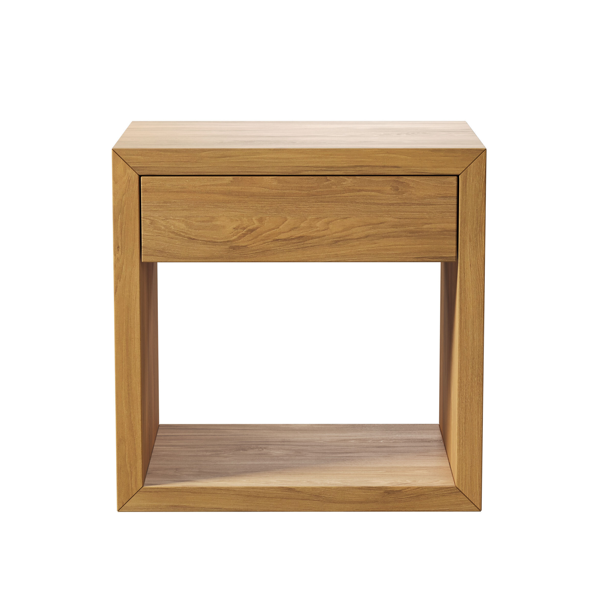 Traskwood 1  Floating Solid Oak Nightstand By Ivy Bronx 3D model_2