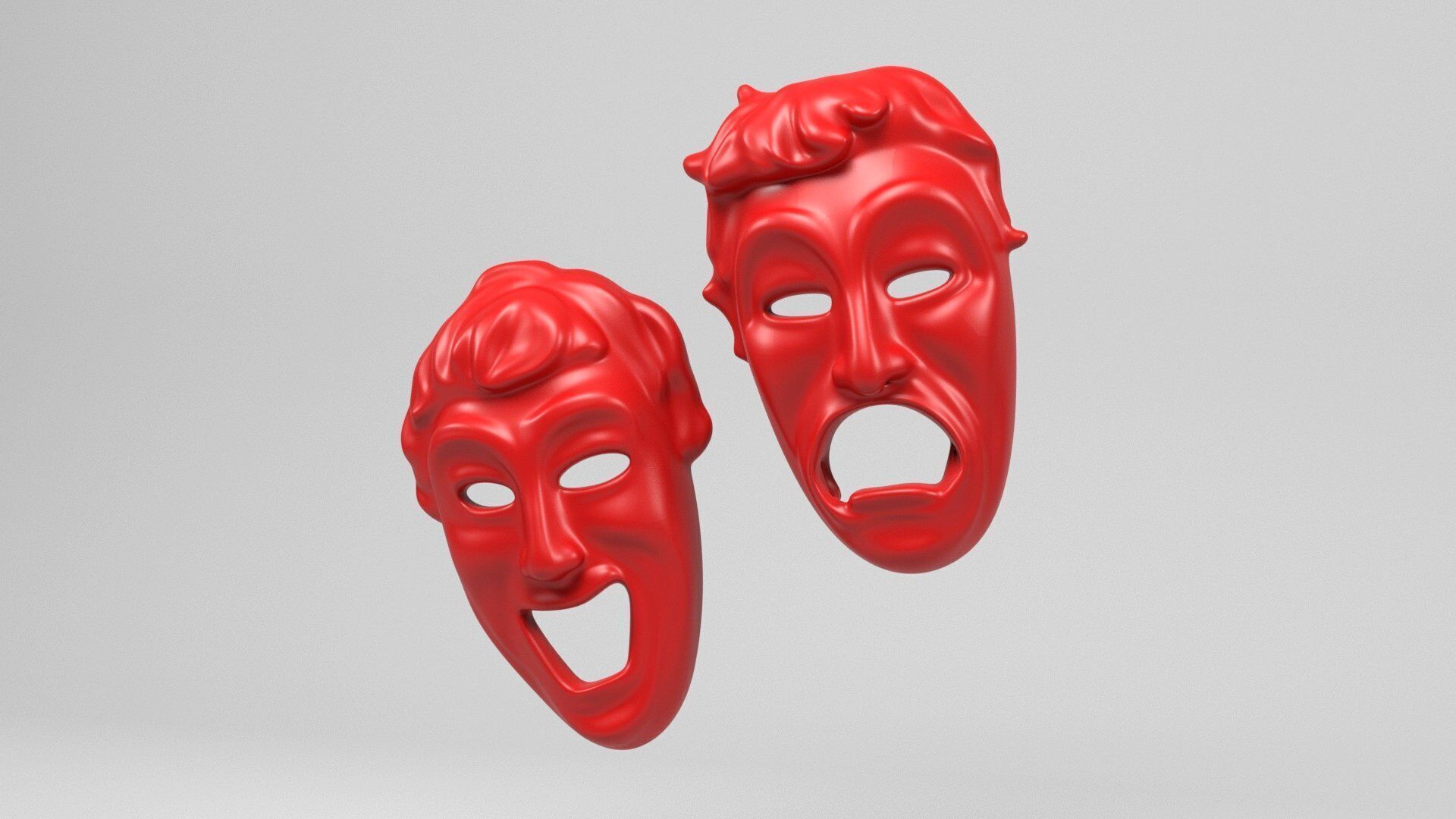 Greek masks 3D print model_7