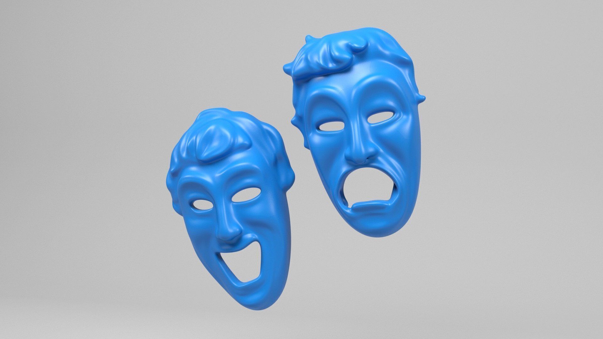 Greek masks 3D print model_1