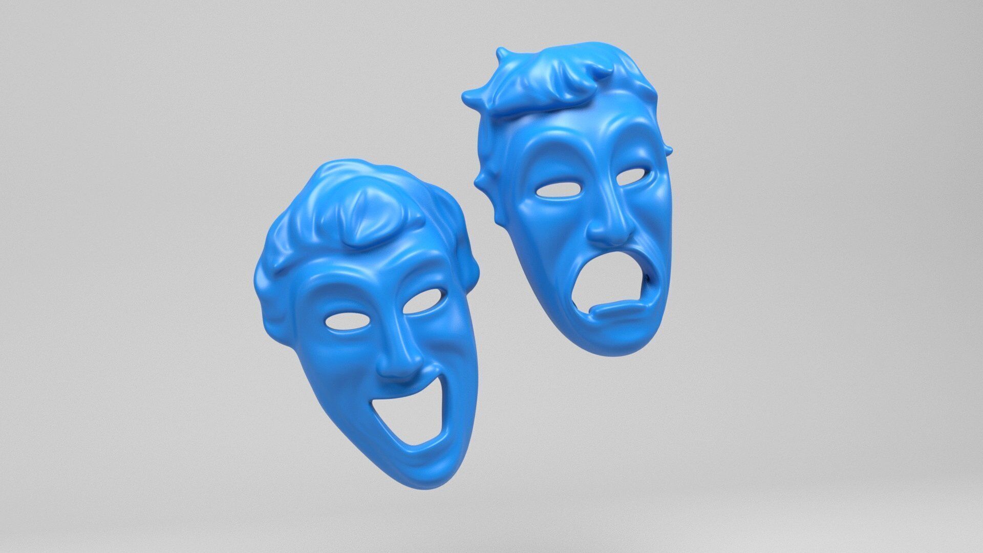 Greek masks 3D print model_2