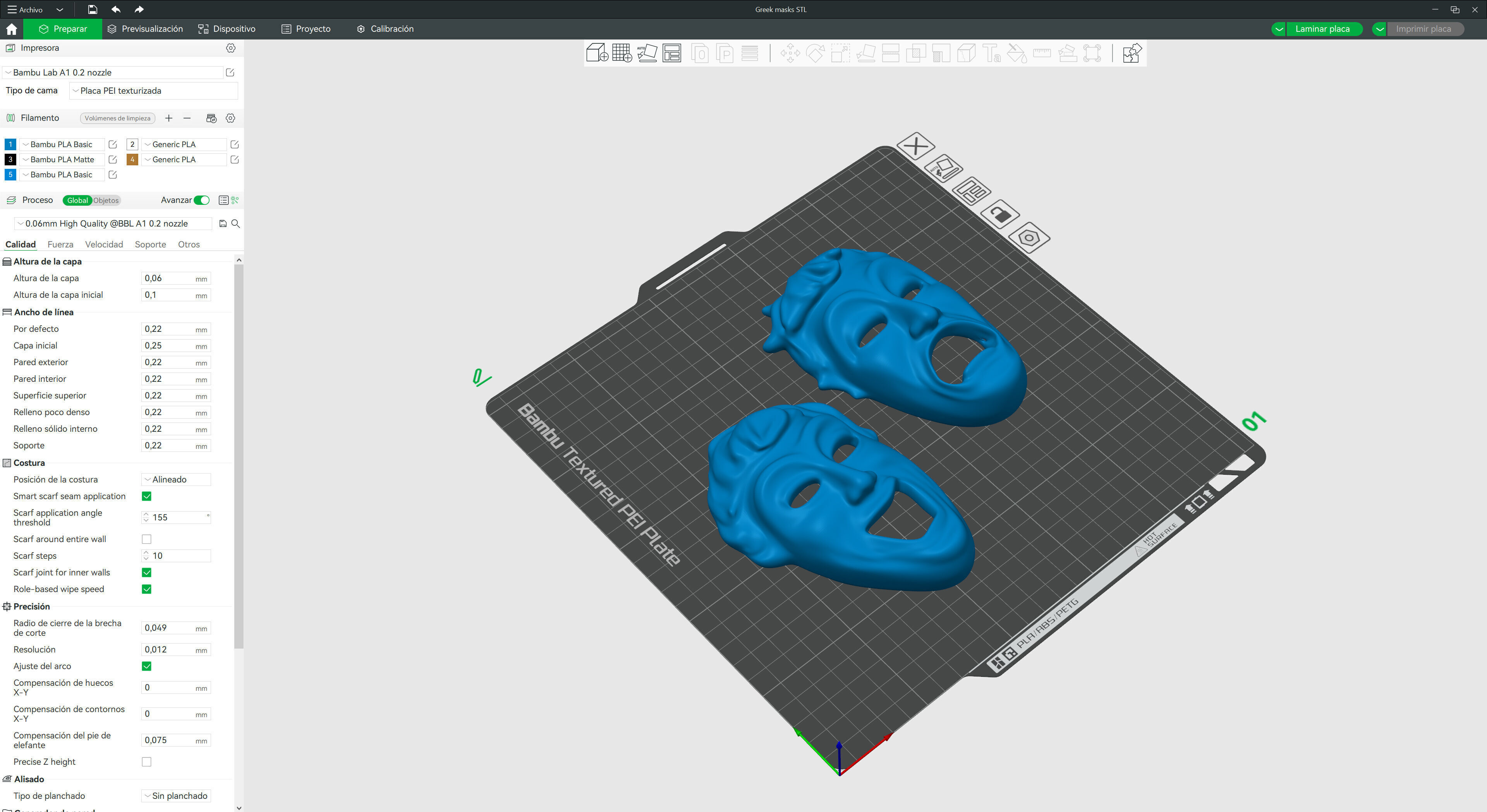 Greek masks 3D print model_9