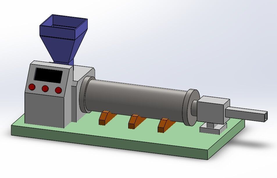 Industrial Extrusion Machine 3D Model STEP File 3D model_3