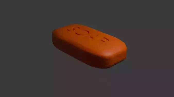 Realistic Orange Bar Soap with Materials - Blender