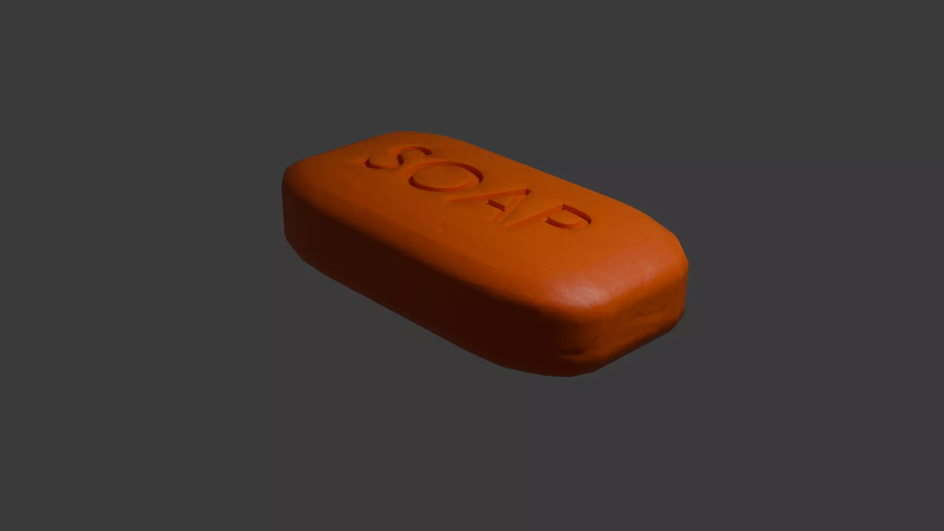 Realistic Orange Bar Soap with Materials - Blender Free 3D model