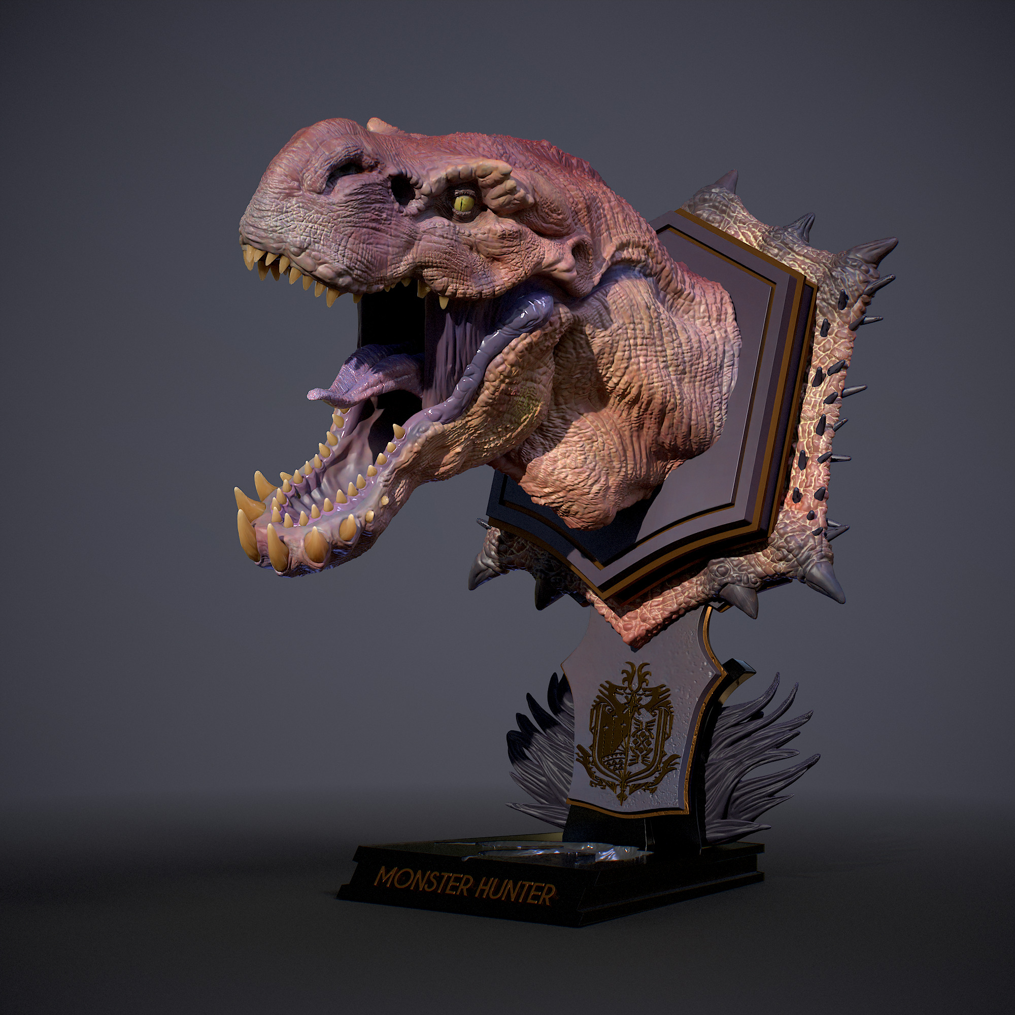 Anjanath Bust - Monster Hunter 1-10 Scale 3D print model_3