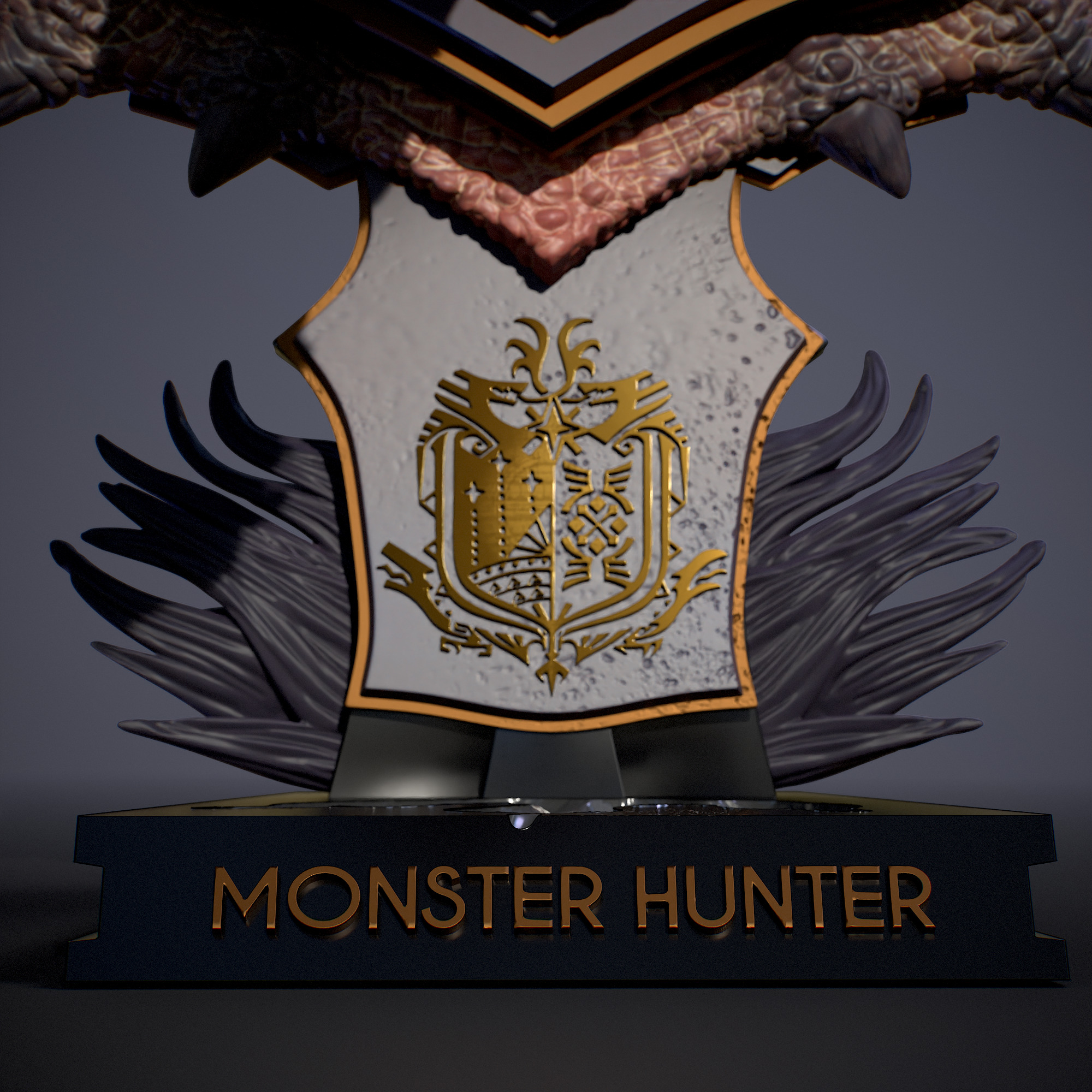 Anjanath Bust - Monster Hunter 1-10 Scale 3D print model_7