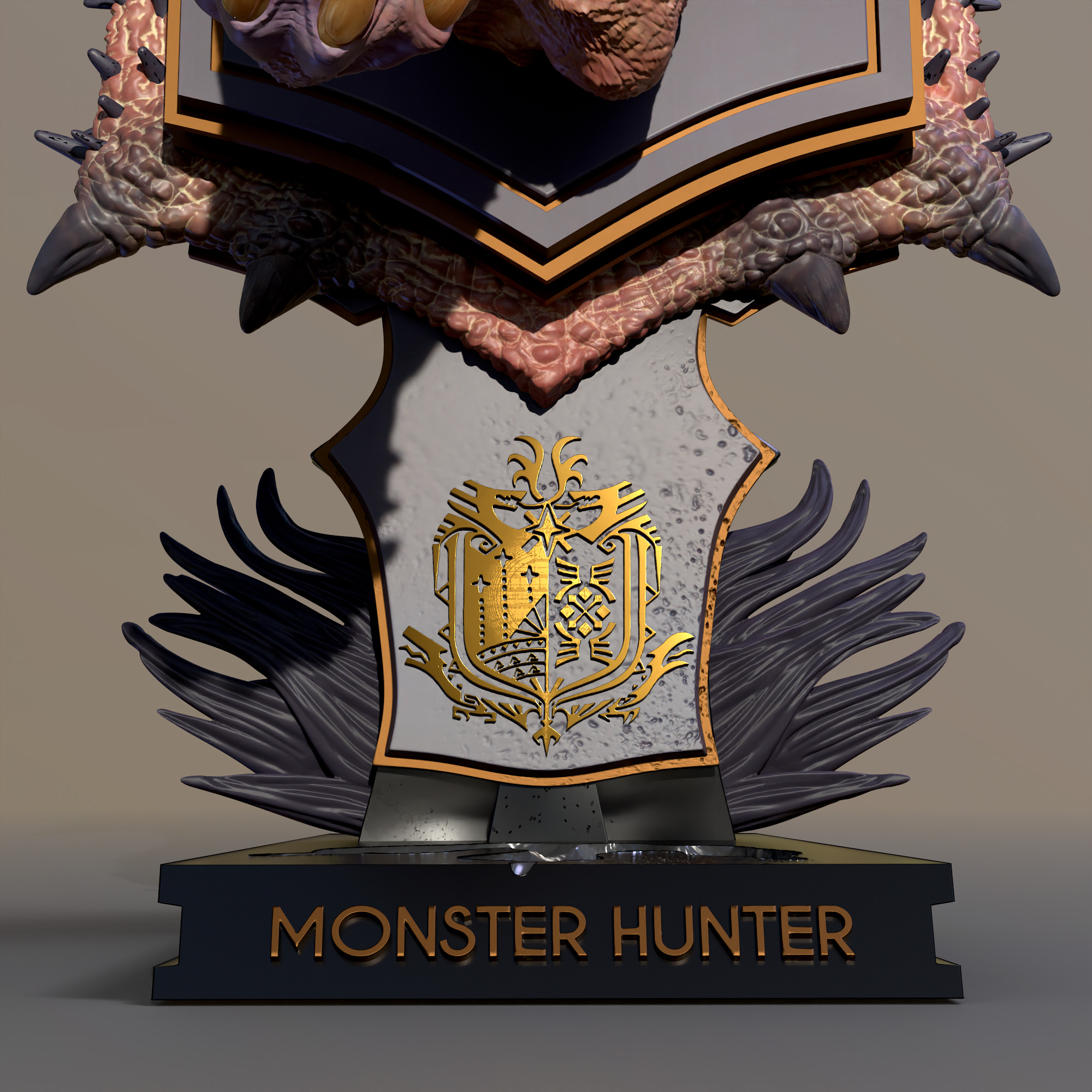 Anjanath Bust - Monster Hunter 1-10 Scale 3D print model_2