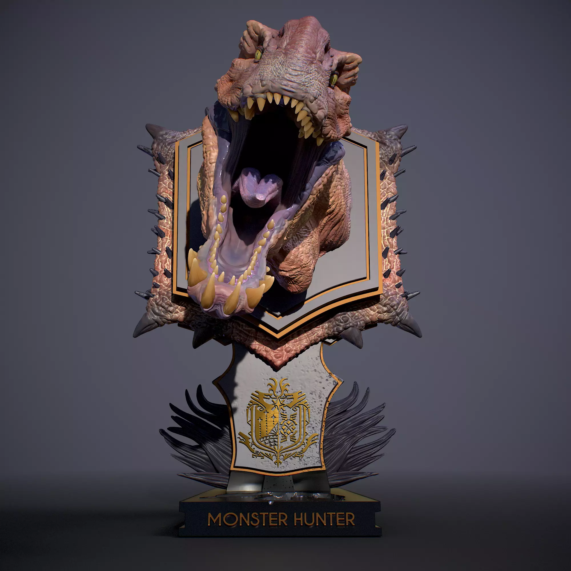 Anjanath Bust - Monster Hunter 1-10 Scale 3D print model_0