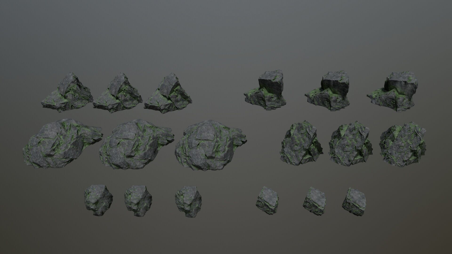 cliff rocks Low-poly 3D model_15