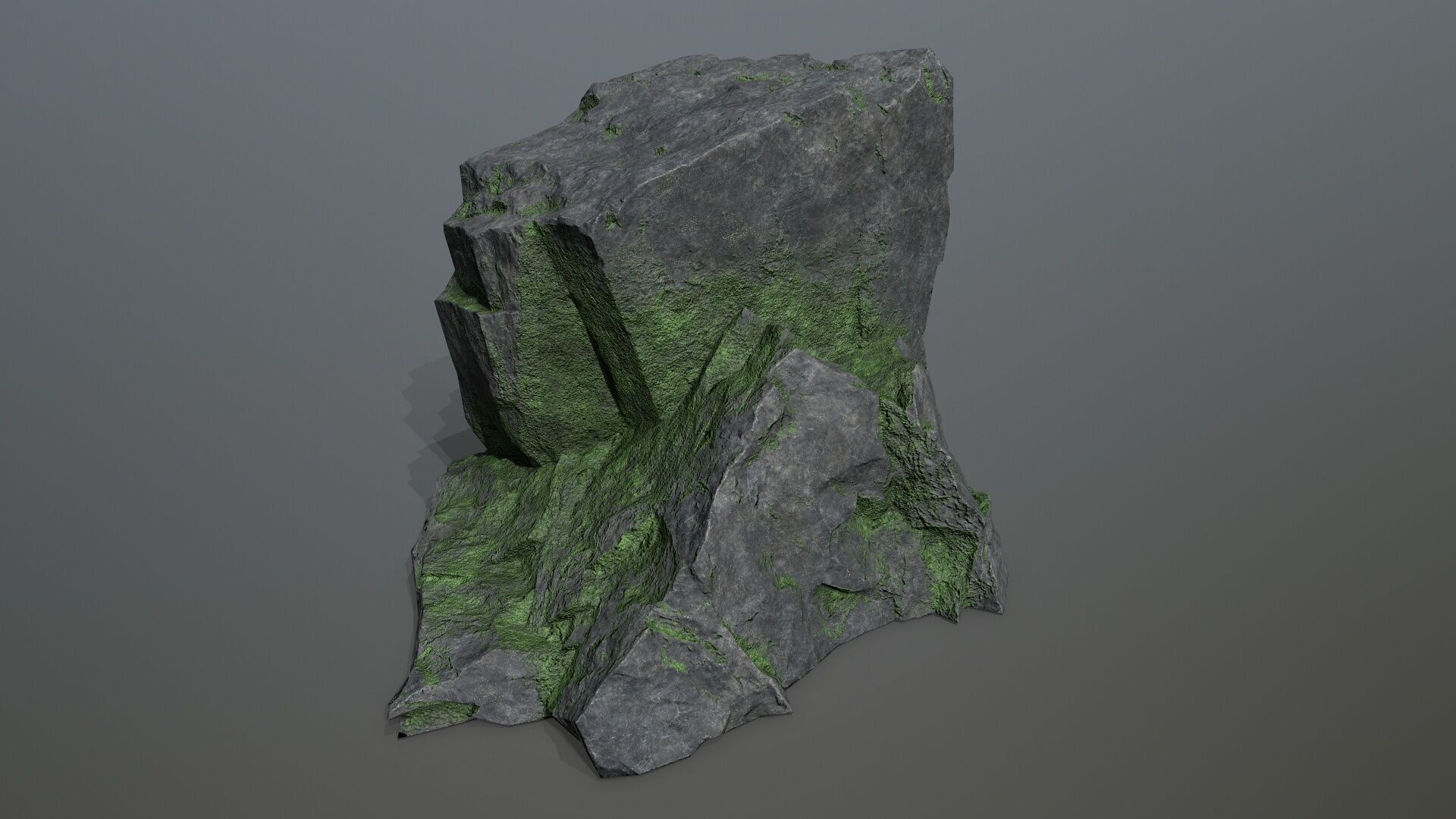 cliff rocks Low-poly 3D model_8