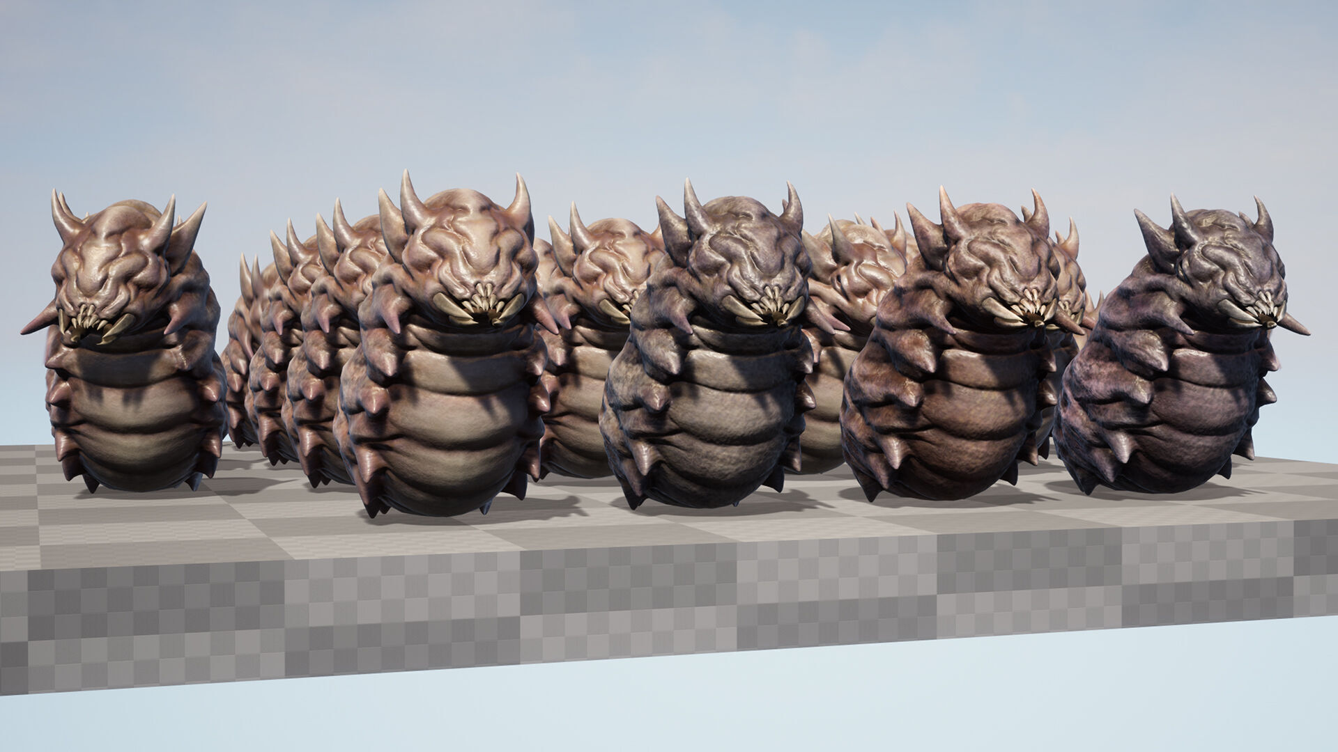 Land Larva2 - Game Ready Low-poly 3D model Low-poly 3D model_11