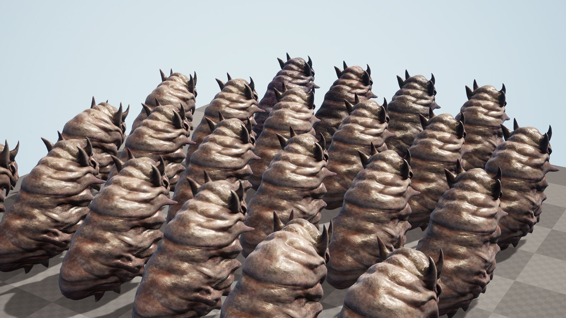 Land Larva2 - Game Ready Low-poly 3D model Low-poly 3D model_9