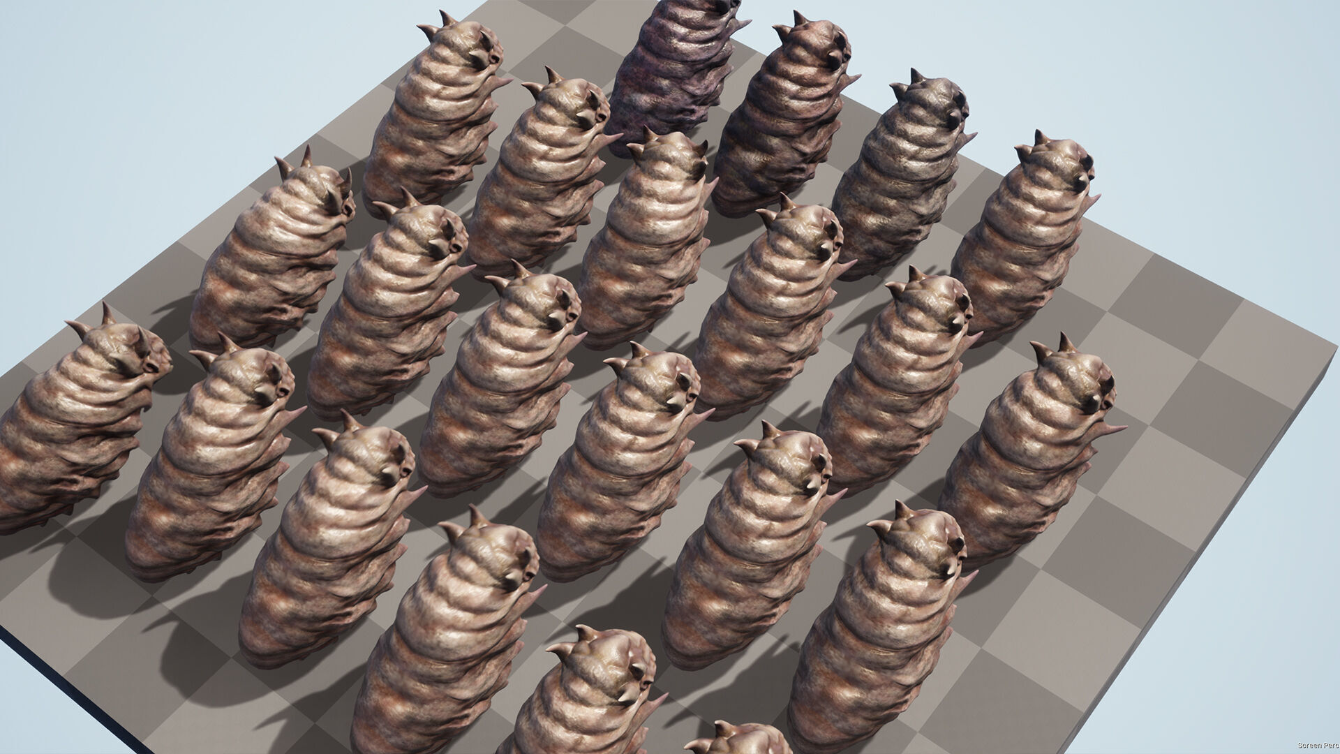 Land Larva2 - Game Ready Low-poly 3D model Low-poly 3D model_8