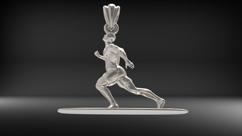 Surfer Pendant 3D print model_27