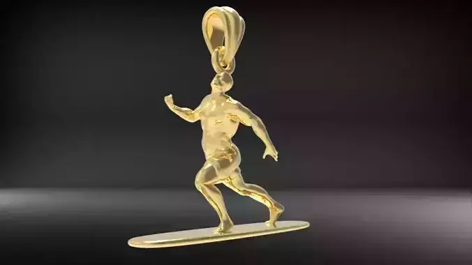 Surfer Pendant 3D print model