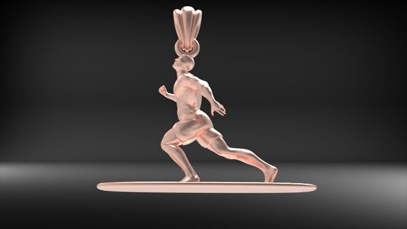 Surfer Pendant 3D print model_28