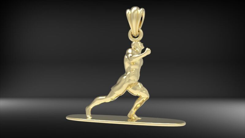 Surfer Pendant 3D print model_16