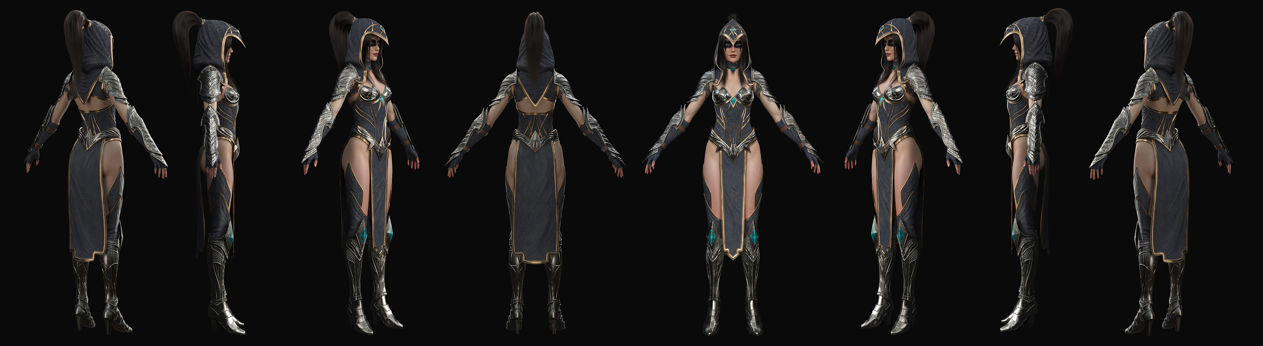 Assassin Cinematic-Ready 3D Model Low-poly 3D model_8