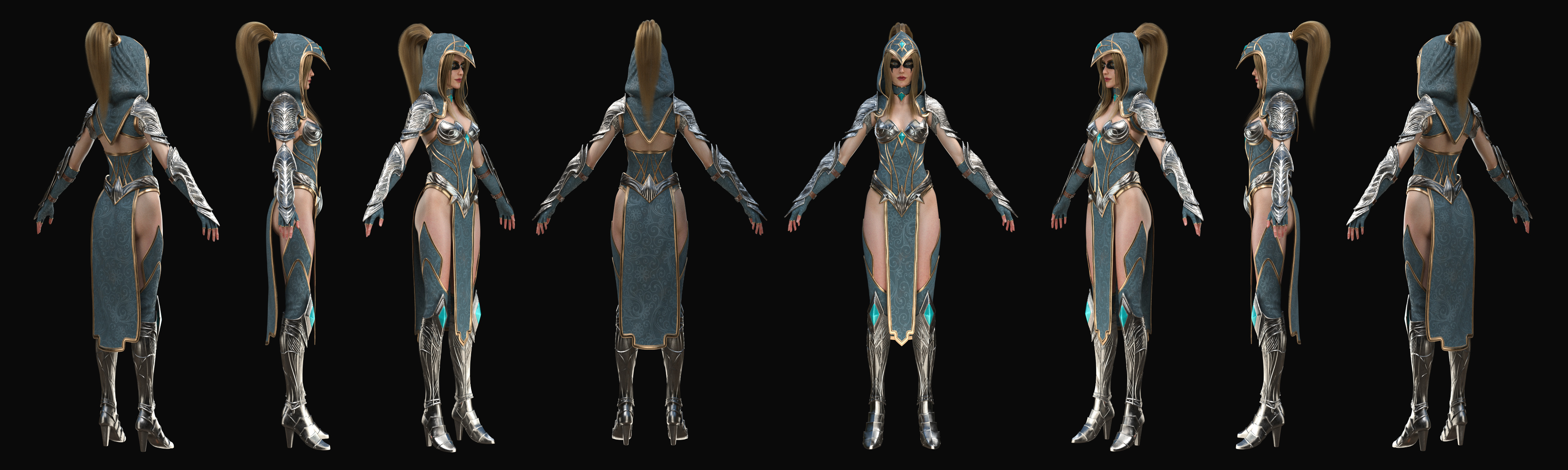 Assassin Cinematic-Ready 3D Model Low-poly 3D model_5