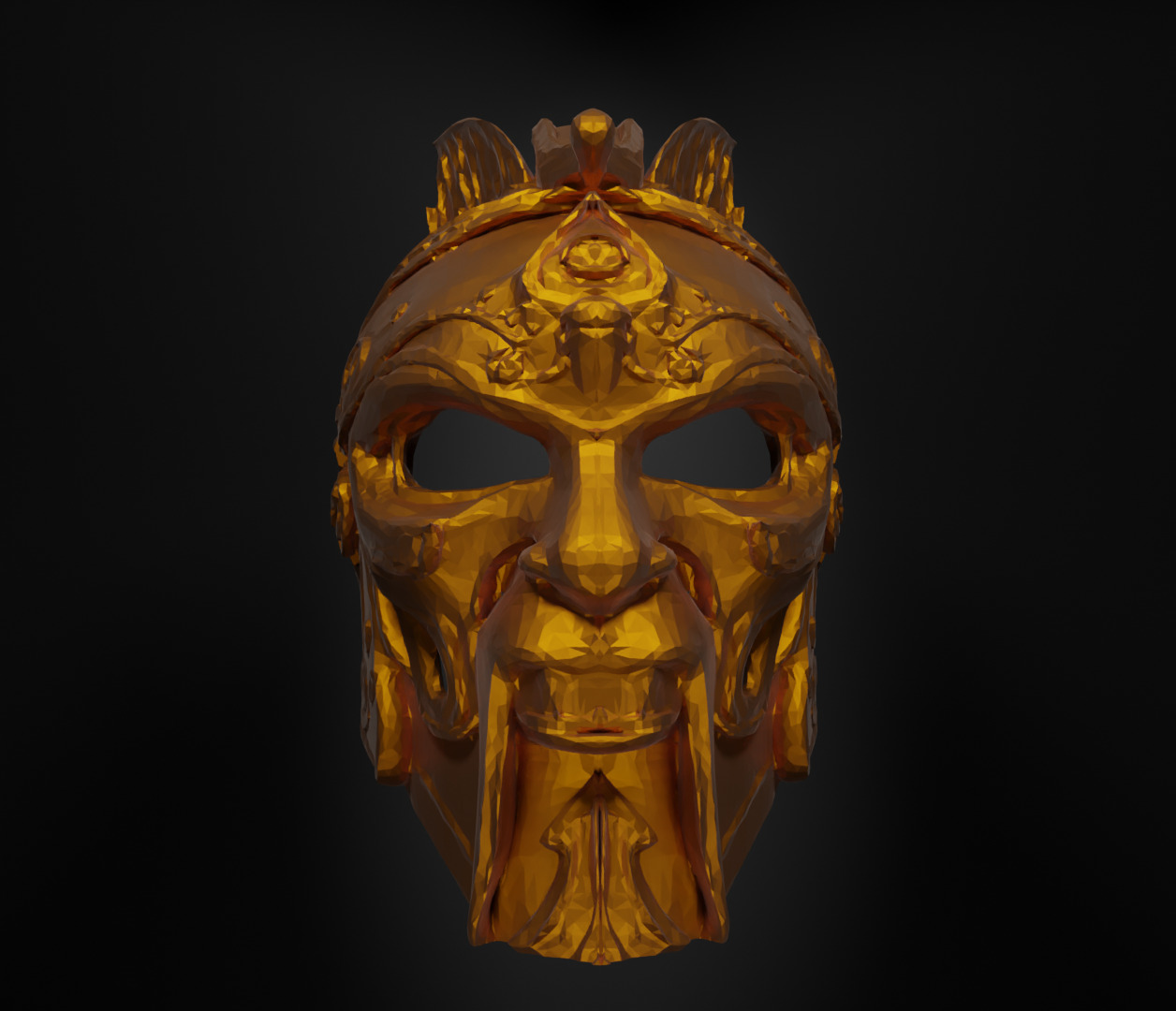 Gladiator Warrior Face Mask - Fighter Helmet Face Mask  3D print model_2