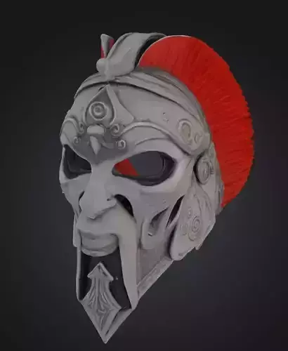 Gladiator Warrior Face Mask - Fighter Helmet Face Mask  3D print model