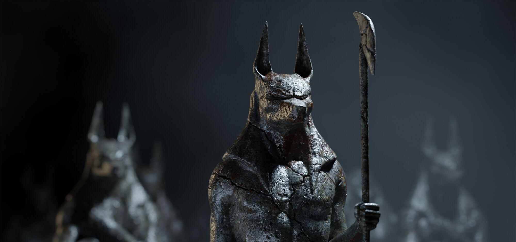 Anubis Statues Free 3D model_1