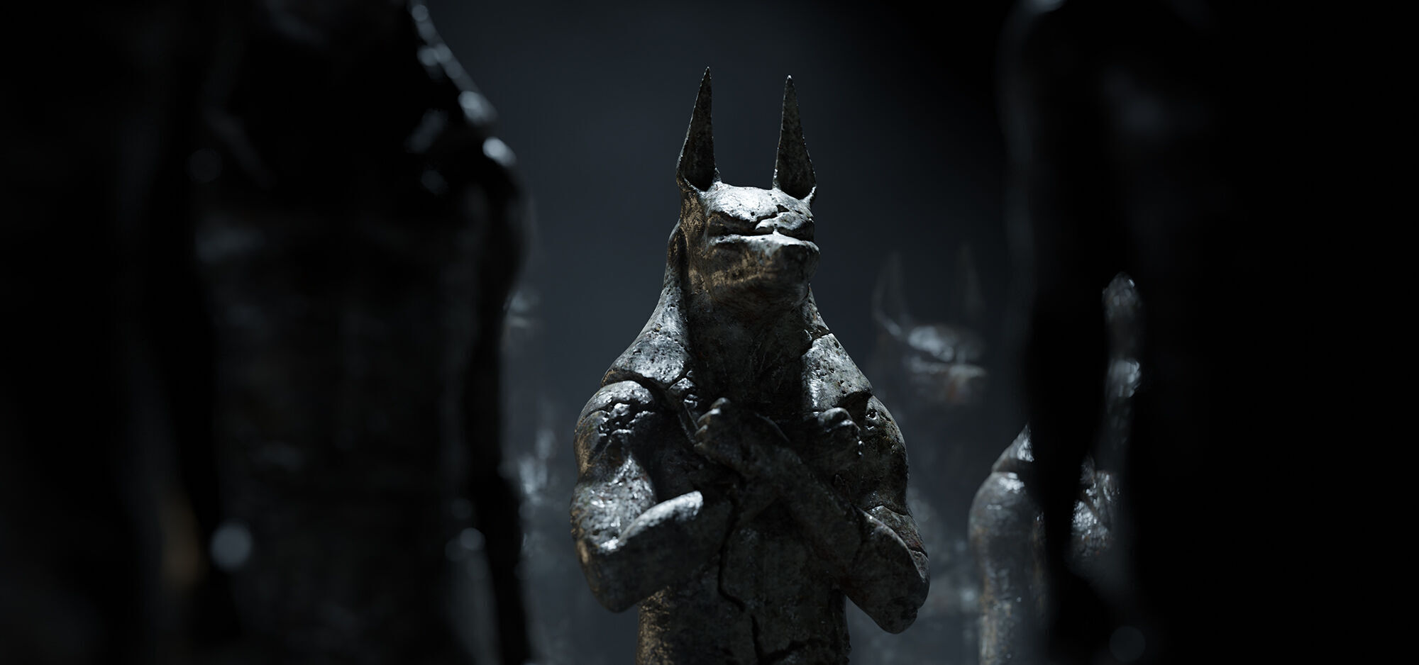 Anubis Statues Free 3D model_2