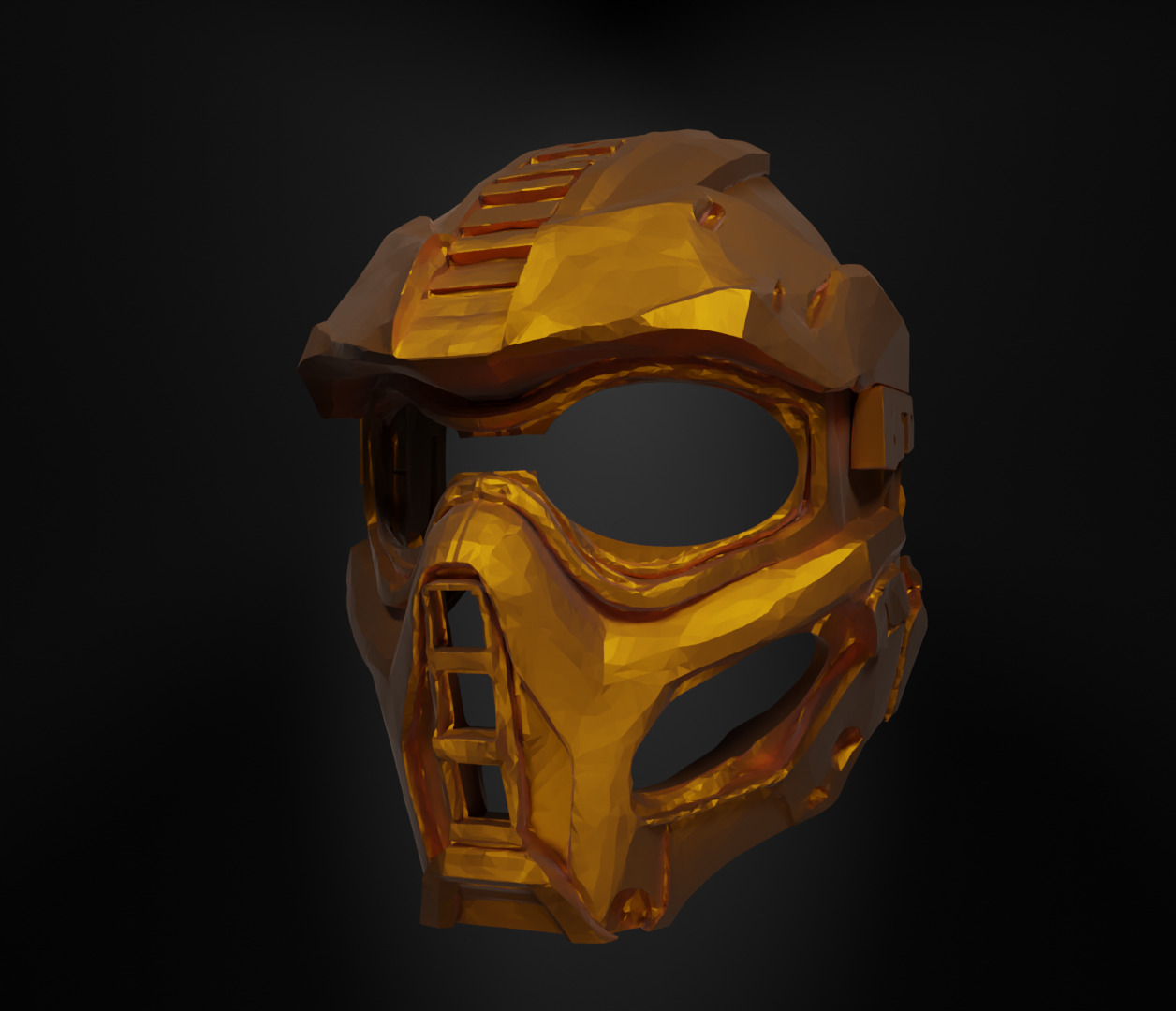 Airsoft Helmet Face Mask - Airsoft Full Face Cool Mask 3D print model_25