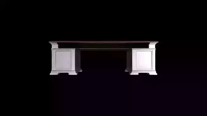 Multiracial Adult Businessman With Executive Desk 3d Render