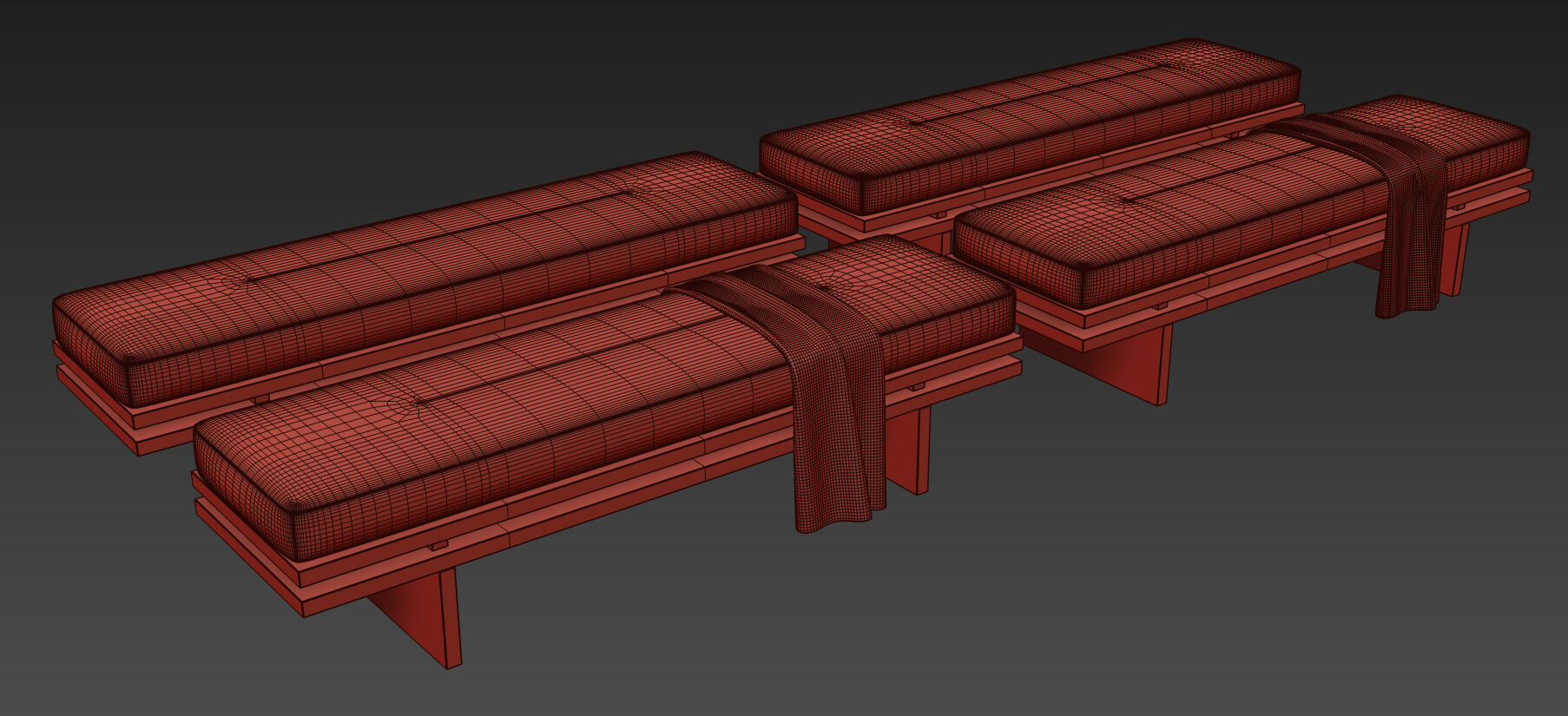 Bench Edo By Manner Matter 3D model_16