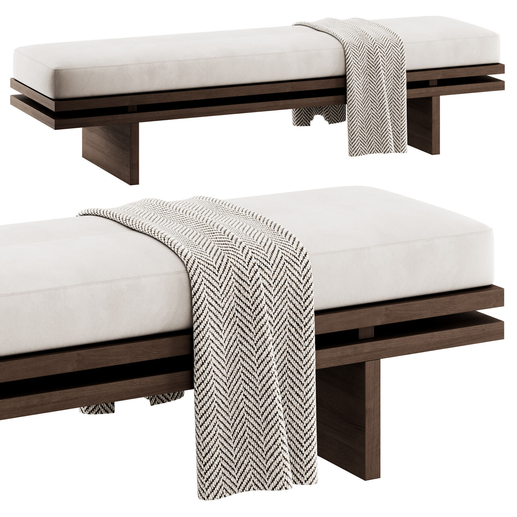 Bench Edo By Manner Matter 3D model_3