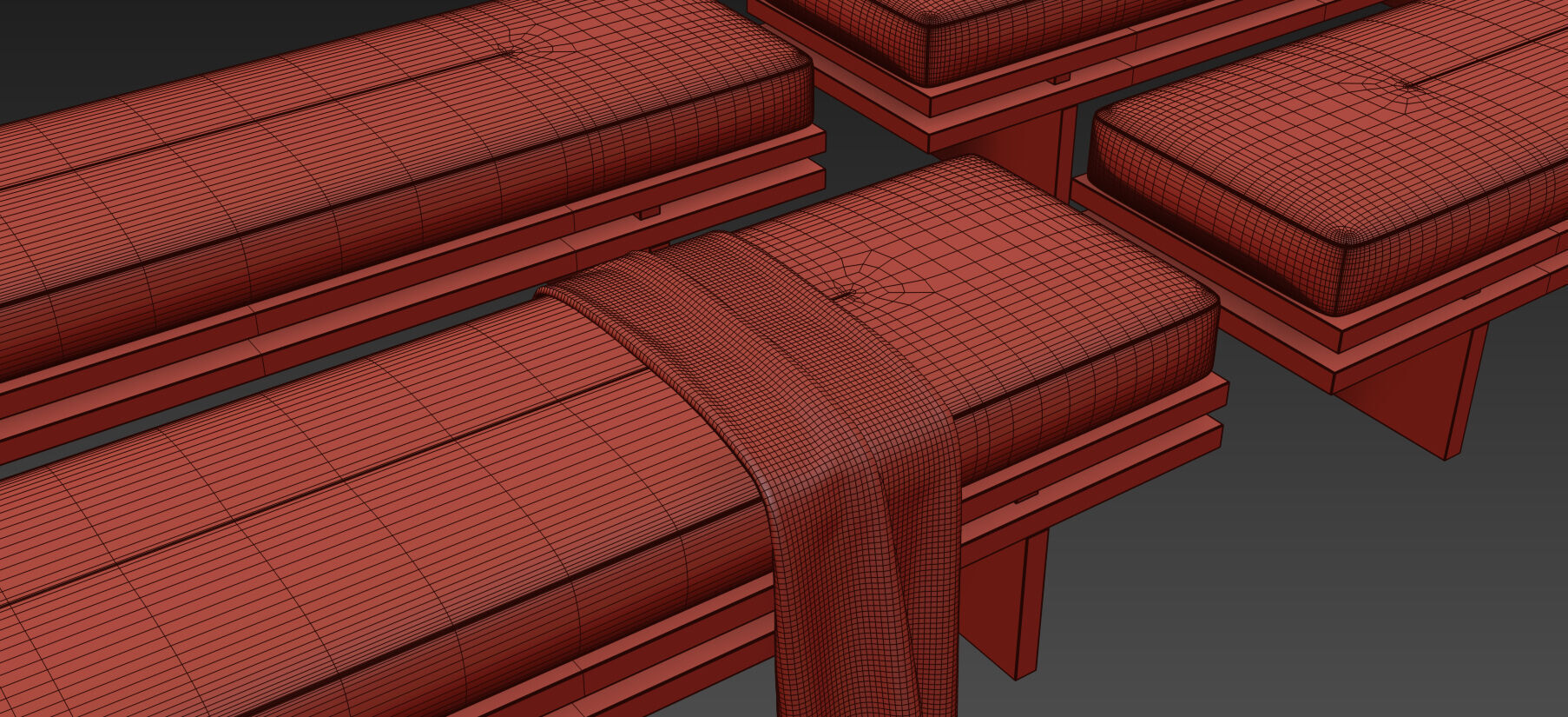 Bench Edo By Manner Matter 3D model_19