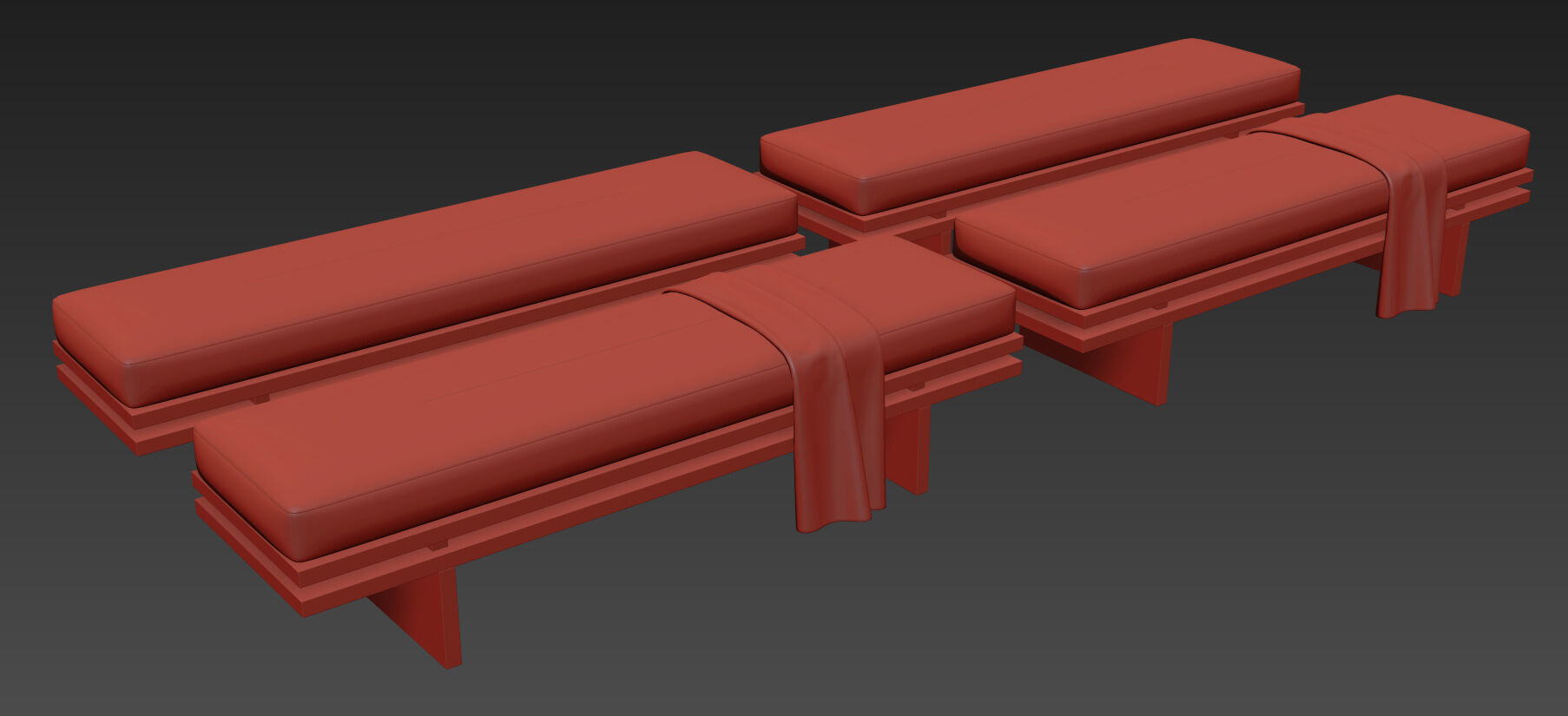 Bench Edo By Manner Matter 3D model_15