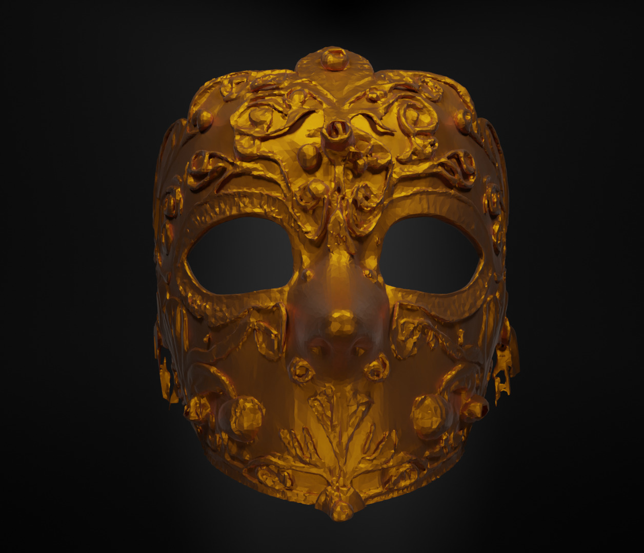Masquerade Prom Face Mask - Prom Patter Mask 3D print model_25